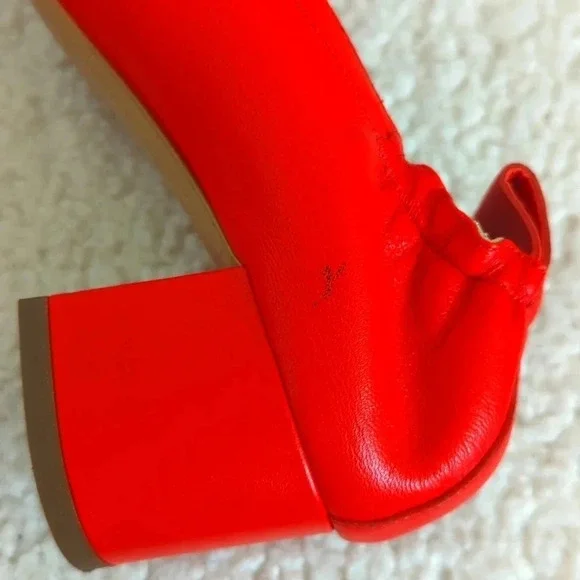 Everlane The Italian Leather Day Heel Red sz 6 - Picture 9 of 11